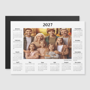 2027 Personalisierter Fotokalender Magnet