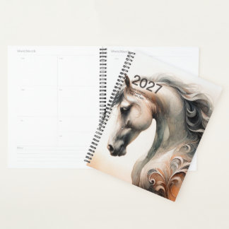 2027 Pferd Reitsport Lifestyle Kunst Personalisier Planer