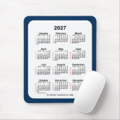 2027 Police Box Blue 52 Week Calendar by Janz Mousepad (Mit Mouse)