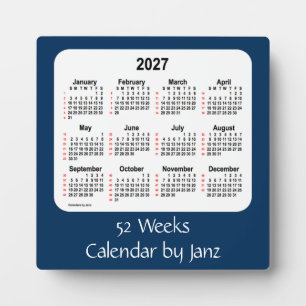 2027 Police Box Blue 52 Weeks Calendar by Janz Fotoplatte