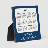 2027 Police Box Blue 52 Weeks Calendar by Janz Fotoplatte (Vorderseite)