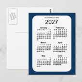 2027 Police Box Blue 6 Month Mini Kalender von Jan Postkarte (Vorne/Hinten)