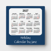 2027 Police Box Blue Holiday Calendar von Janz Fotoplatte (Vorderseite)