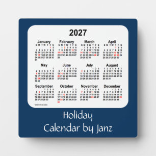 2027 Police Box Blue Holiday Calendar von Janz Fotoplatte