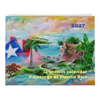 2027 Puerto Rico 12-Monats-Kalender Kalender