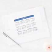 2027 Rechteckiger Monats Kalender Aufkleber (Umschlag)