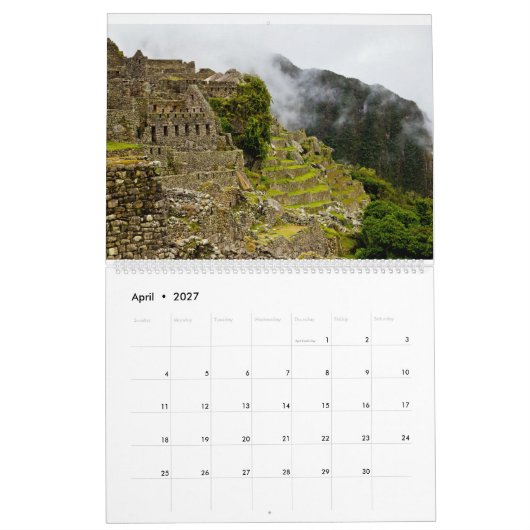 2027 Reise Kalender (Apr 2027)