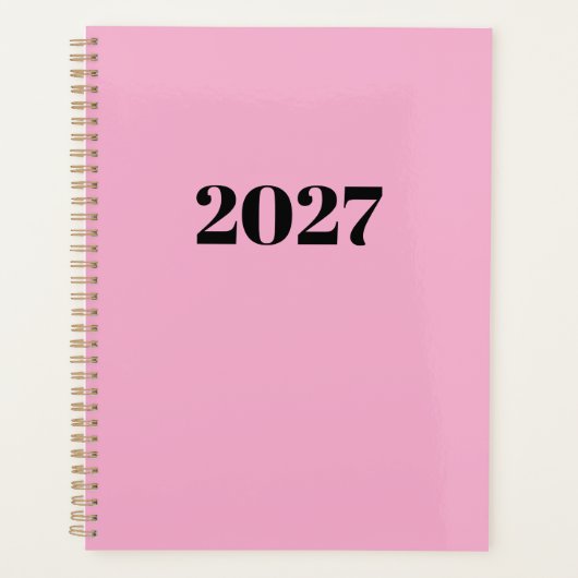 2027 Rosa Farbe Planer (Vorderseite)