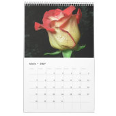 2027 Rosen Einzelner Kalender Kalender (Mär 2027)