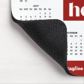 2027 Rotes Geschäft-Logo-Kalender Mousepad (Ecke)