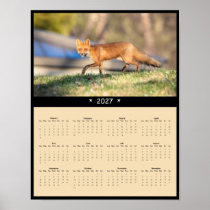 2027 Rotfuchs-Wandkalender - Woodland Wanderer Poster