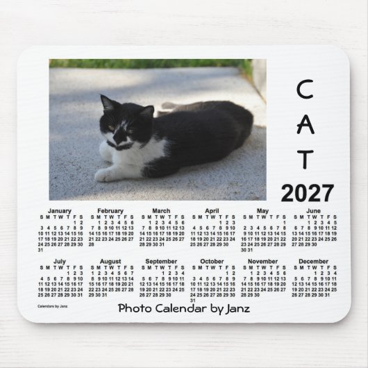 2027 Sassy Cat Foto Calendar von Janz Mousepad (Vorne)