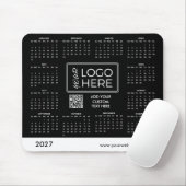 2027 schwarze Firmen-Logo-Kalendermauspad Mousepad (Mit Mouse)