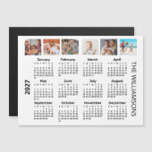 2027 Sechs Fotos Kalender Magnet (Vorne/Hinten)