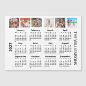 2027 Sechs Fotos Kalender Magnet (Vorderseite)