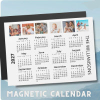 2027 Sechs Fotos Kalender Magnet 