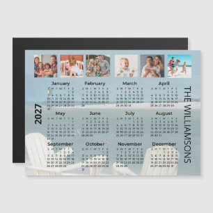2027 Sechs Fotos Strandkalender Magnet