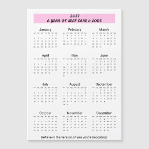 2027 Selbstfürsorge-Kalender Magnetkarte