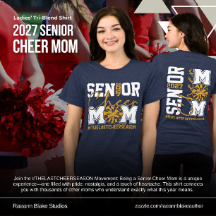 2027 Senior Cheer Mom Tri-Blend-Shirt Tri-Blend Shirt