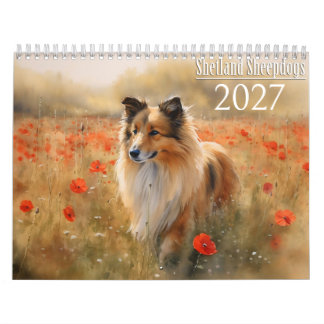 2027 Shetland-Schäferhund Kalender