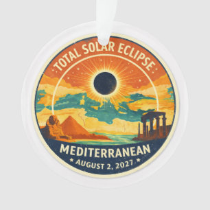 2027 Sonnenfinsternis im Mittelmeer Ornament