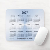 2027 Steel Blue Calendar von Janz Mouse Pad Mousepad (Mit Mouse)