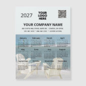 *2027 Strand Magnet Kalender Geschäft Logo QR Code (Vorderseite)