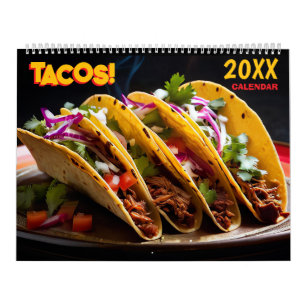 2027 Taco-Wandkalender Foodie Essen Thema Kalender