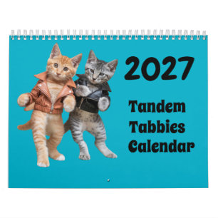 2027 Tandem-Tabby-Katze-Kalender Kalender