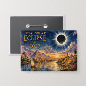 2027 Totale Sonnenfinsternis Ägypten Button (Vorderseite/Rückseite)