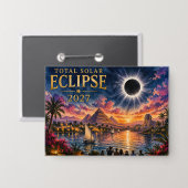 2027 Totale Sonnenfinsternis Ägypten Button (Vorderseite/Rückseite)