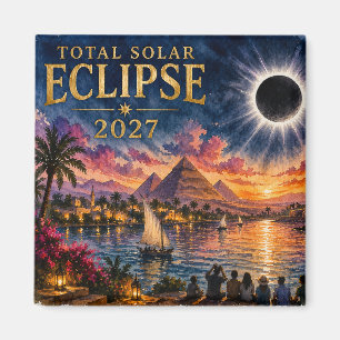2027 Totale Sonnenfinsternis Ägypten Magnet