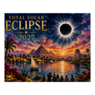 2027 Totale Sonnenfinsternis Ägypten Poster
