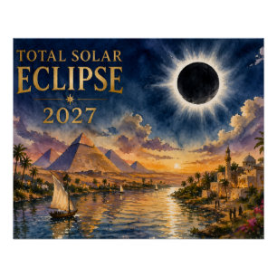 2027 Totale Sonnenfinsternis Ägypten Poster