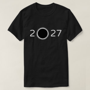 2027 Totale Sonnenfinsternis Ziffern T-Shirt