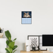 2027 Uhu-Wandkalender - Durchdringender Blick Poster (Heimbüro)