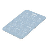 2027 Volljahreskalender Basic Minimal Mini Blau Magnet (Linke Seite)
