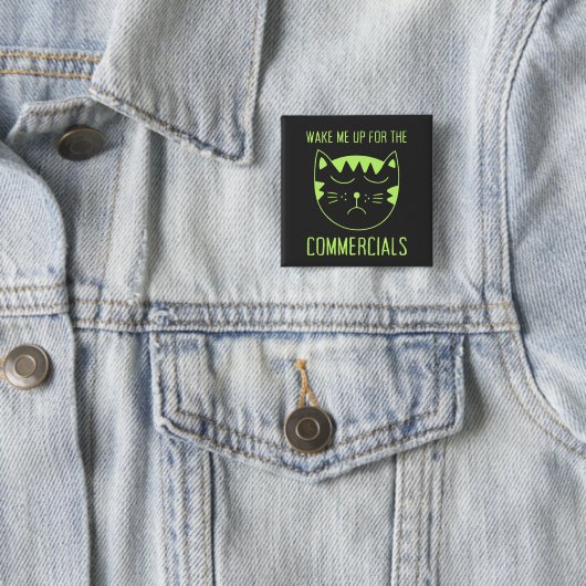 2027 Weck mich für Werbespots Lustiger Button (Beispiel)