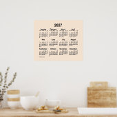 2027 Weißer Kalender der Antike von Janz Print Poster (Küche)