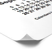 2027 Weißer Kalender von Janz Print Poster (Ecke)