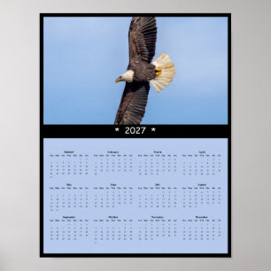 2027 Weißkopfseeadler-Wandkalender - Zeitlose Maje Poster
