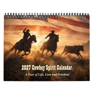 2027 Western Cowboy Kalender das Jahr des Cowboys