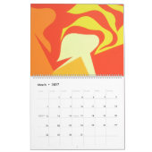 2027 Whimsical Color: Abstrakte Designs für das ga Kalender (Mär 2027)