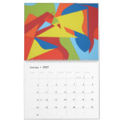 2027 Whimsical Color: Abstrakte Designs für das ga Kalender (Jan 2027)