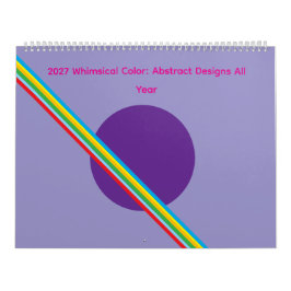 2027 Whimsical Color: Abstrakte Designs für das ga Kalender