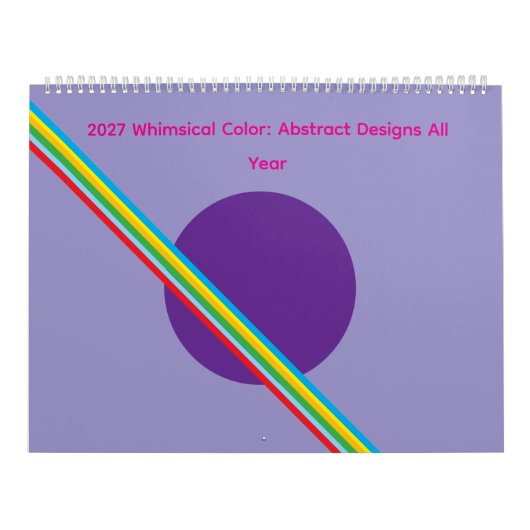 2027 Whimsical Color: Abstrakte Designs für das ga Kalender (Titelbild)