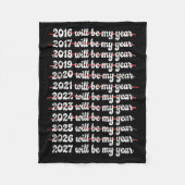 2027 Will Be My Year Procrastination New Year Reso Fleecedecke (Vorderseite)