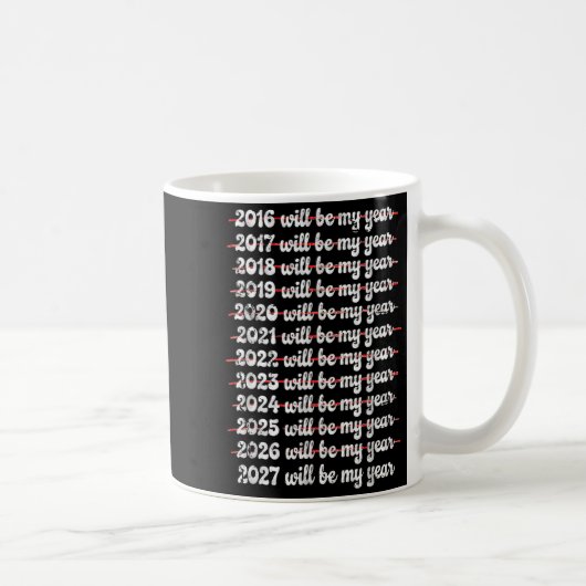 2027 Will Be My Year Procrastination New Year Reso Kaffeetasse (Rechts)