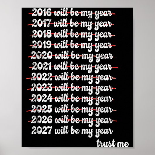 2027 Will Be My Year Procrastination New Year Reso Poster (Vorne)