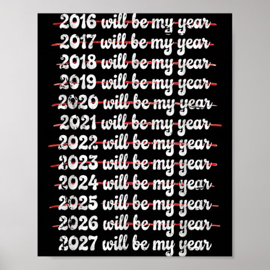 2027 Will Be My Year Procrastination New Year Reso Poster (Vorne)